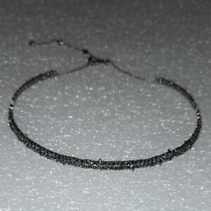 Alexis Bittar Gunmetal Black Crystal Choker Necklace